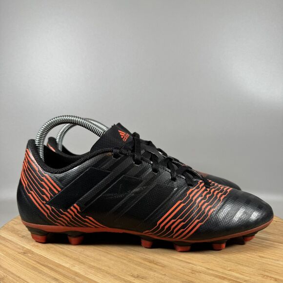Adidas Men's Nemeziz 17.4 FXG CP9006 Black Solar Red Soccer Cleats Size 7.5 US - Picture 1 of 8